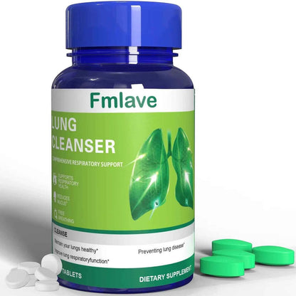 Lung Cleanser Health Supplement, Powerful Herbals Extract Formula For Lung Cleanse, Immune &amp; Mucus Support, 60 Tablets (36g)