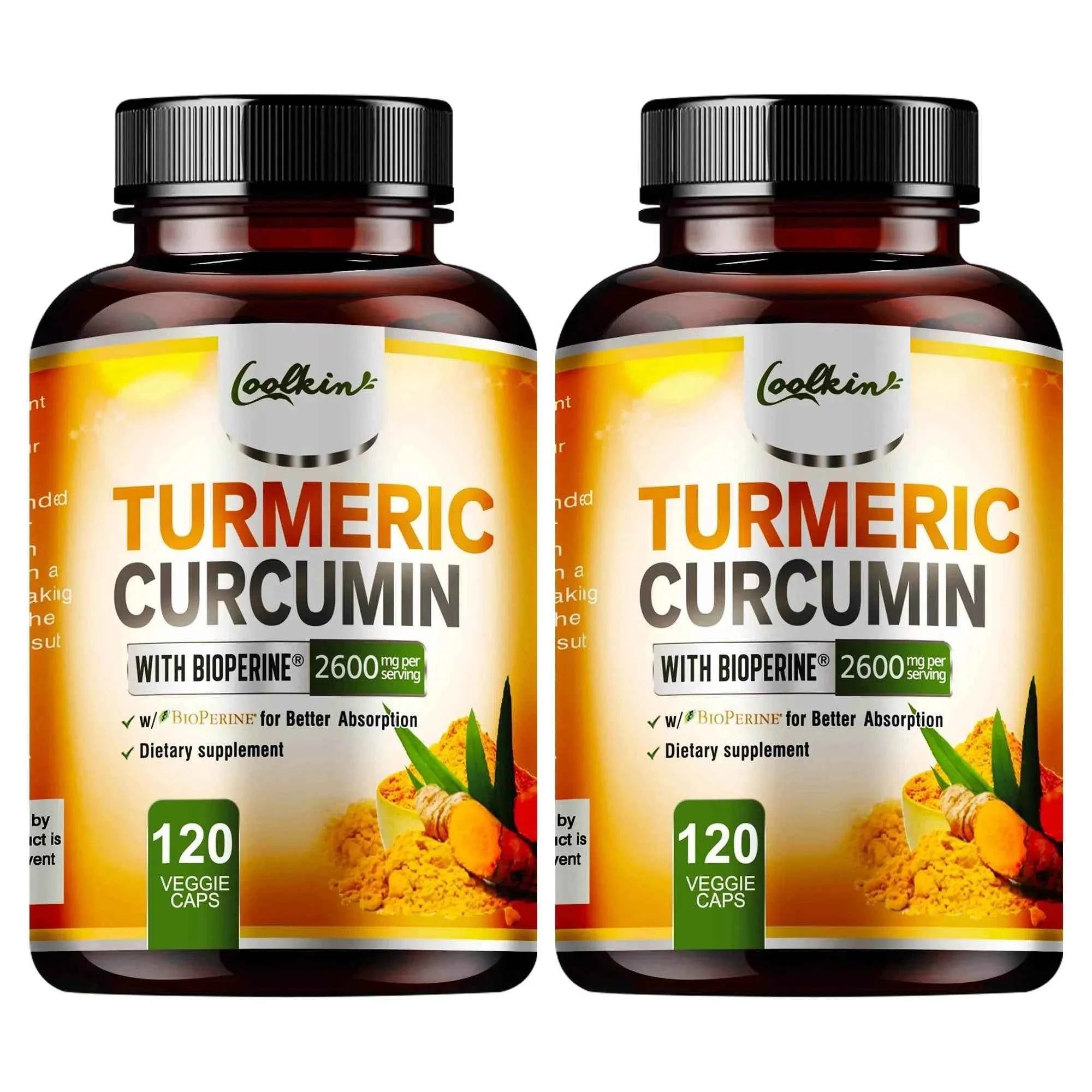 Turmeric Curcumin - 95% Curcumin &amp; Bioperine - Highly Absorbable Turmeric Supplement, Joint &amp; Digestion Health - 120 Capsules