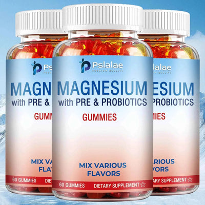 Magnesium Citrate - Supports Muscles, Nerves, Bones and Heart, Reduce Stress and Improve Sleep - 60 Gummies