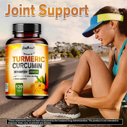 Turmeric Curcumin - 95% Curcumin &amp; Bioperine - Highly Absorbable Turmeric Supplement, Joint &amp; Digestion Health - 120 Capsules