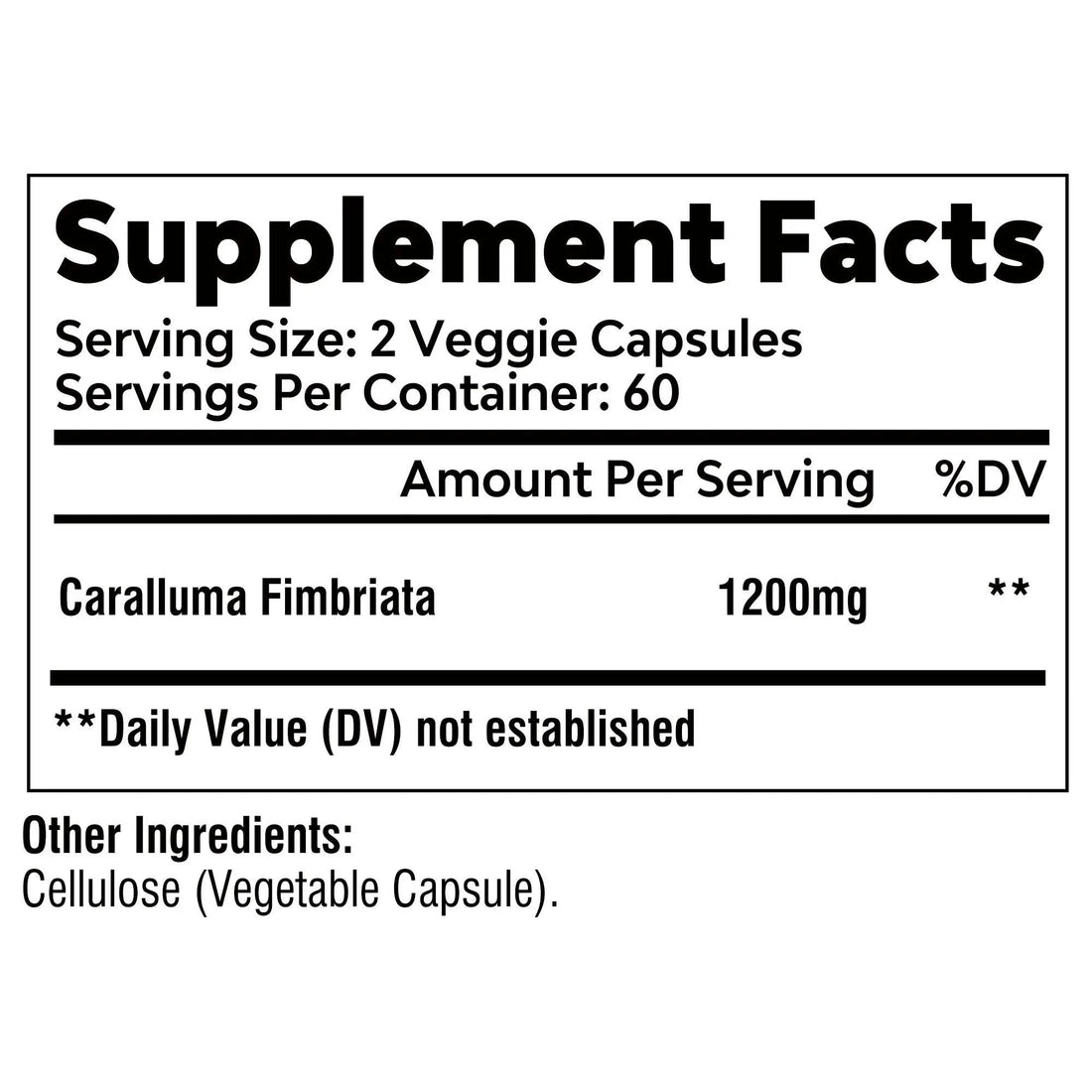 Caralluma Fimbriata - Maximum Strength Weight Management Supplement, Appetite Suppressant, Metabolism Booster - 120 Capsules