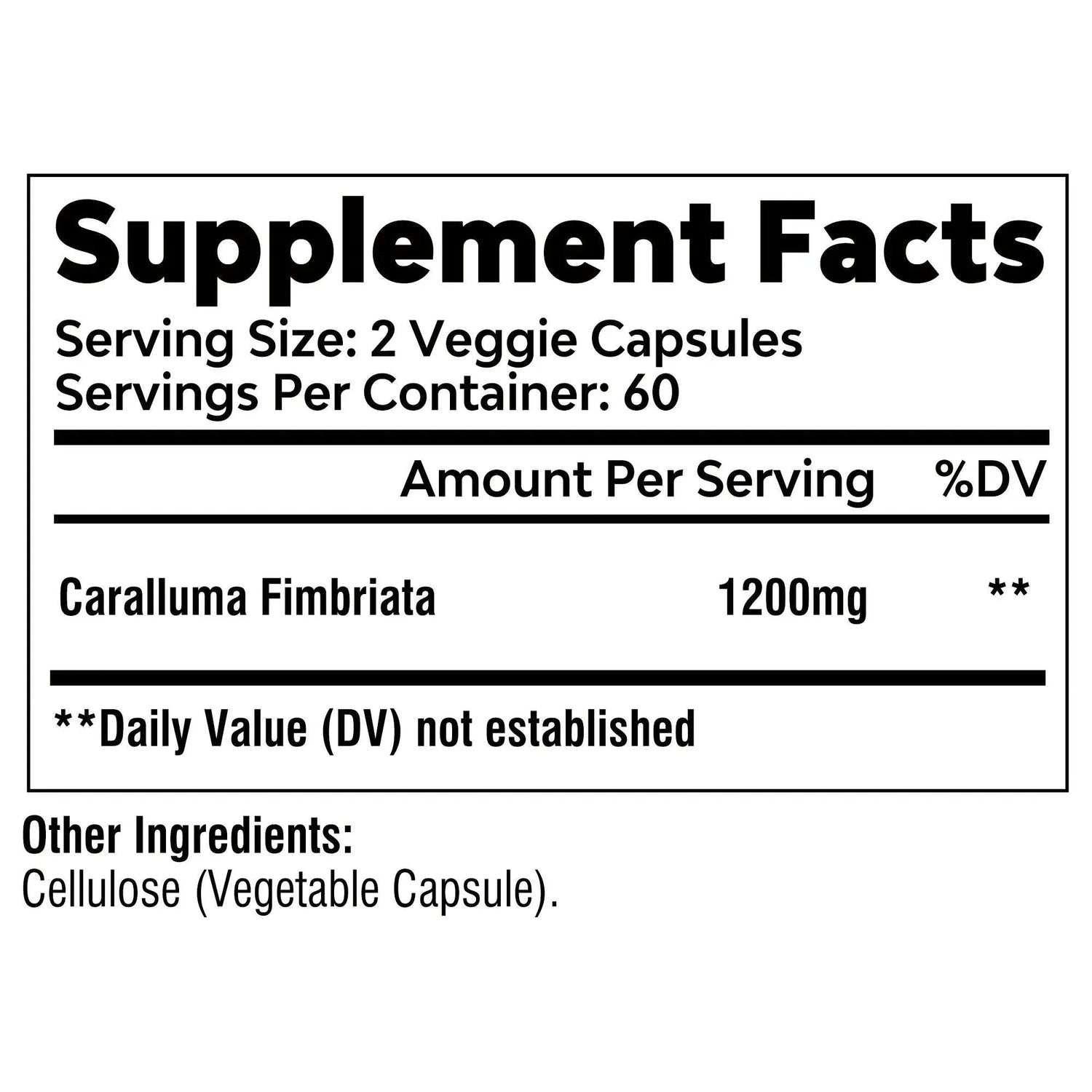 Caralluma Fimbriata - Maximum Strength Weight Management Supplement, Appetite Suppressant, Metabolism Booster - 120 Capsules