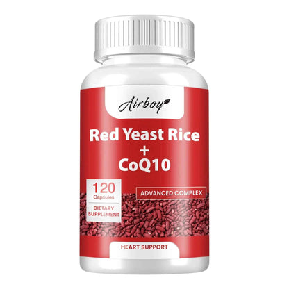 Red Yeast Rice   CoQ10 - Supports Heart, Cardiovascular Health, and Maintains Healthy Cholesterol Levels - 120 Capsules