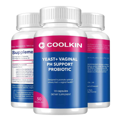 Yeast + Vaginal PH Support Probiotics - Promotes Urinary Tract Health, Digestion and Immune Support - 120 Capsules