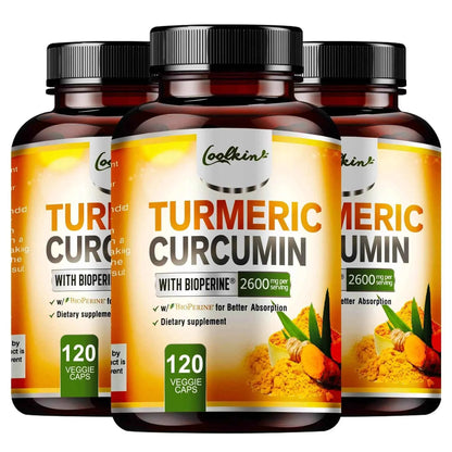 Turmeric Curcumin - 95% Curcumin &amp; Bioperine - Highly Absorbable Turmeric Supplement, Joint &amp; Digestion Health - 120 Capsules