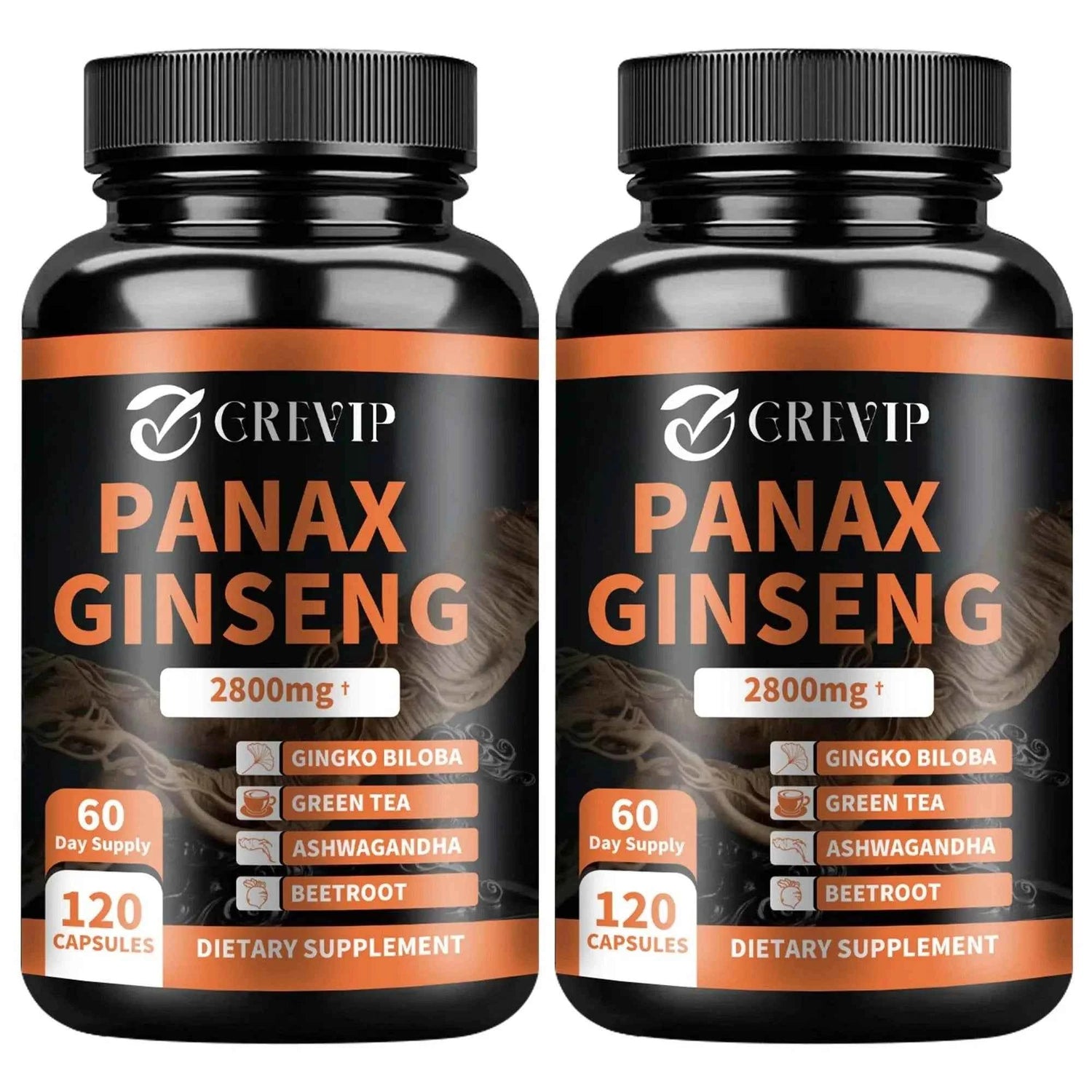 Panax Ginseng Supplement - Improve Memory and Concentration, Enhance Energy Endurance - 120 Capsules