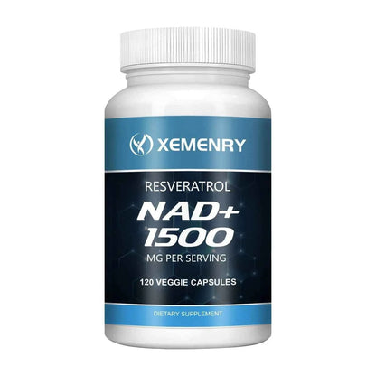 NAD Supplements - with Resveratrol - Natural Energy Supplement, Support Cell Health, Anti-aging, Enhance Immunity - 120 Capsules