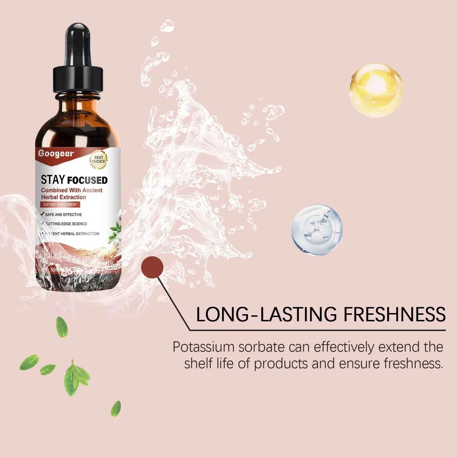 Googeer 59ml Ginseng Extract Drops Dietary Supplement Enhance Energy Immune Relieve Fatigue Herbal Health Entrance Drops