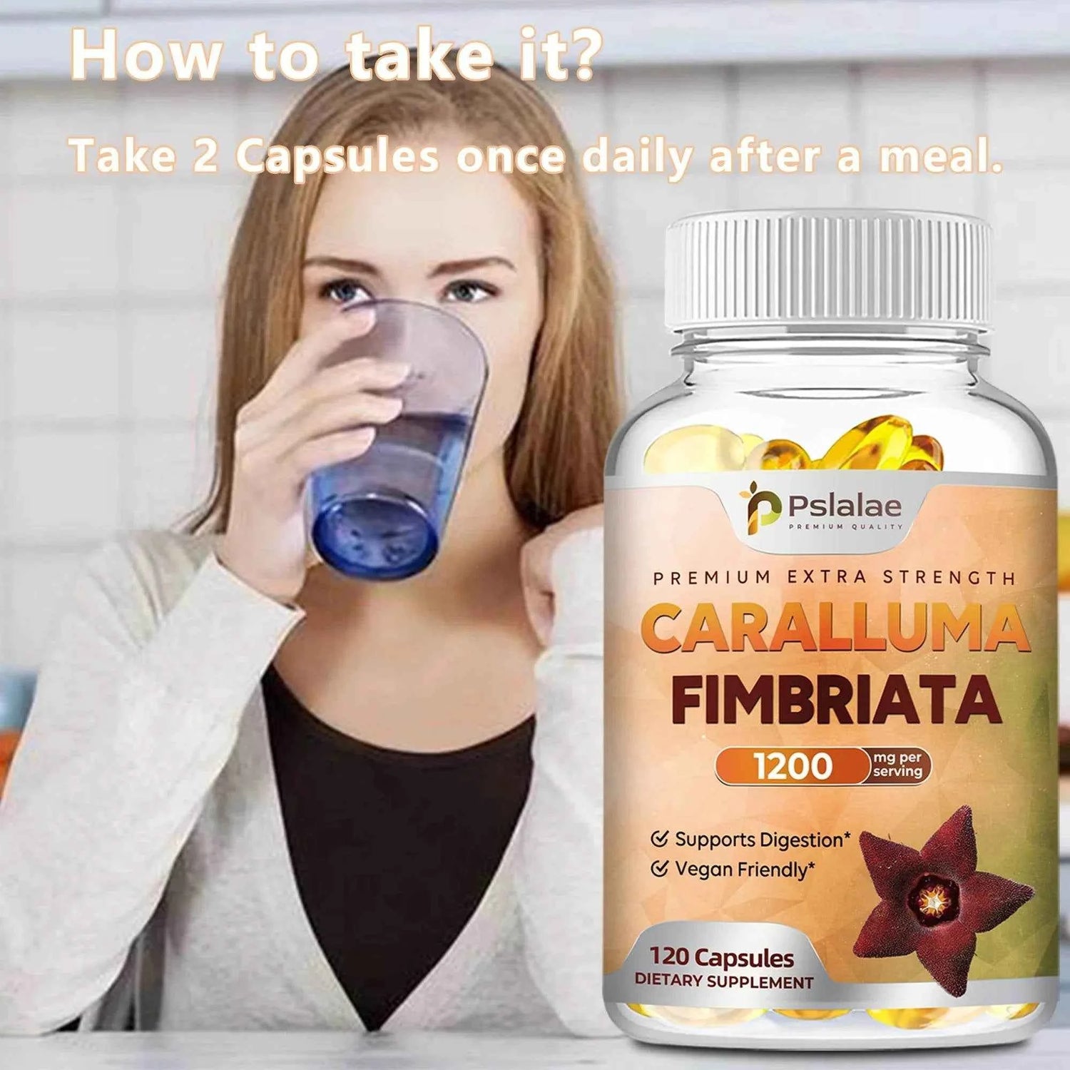 Caralluma Fimbriata - Maximum Strength Weight Management Supplement, Appetite Suppressant, Metabolism Booster - 120 Capsules