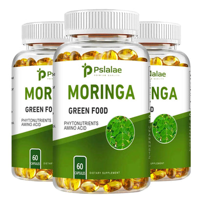 Moringa Supplement - Promote Bone, Joint, Immune Health | Enhance Energy, Endurance, Concentration - 60 Capsules