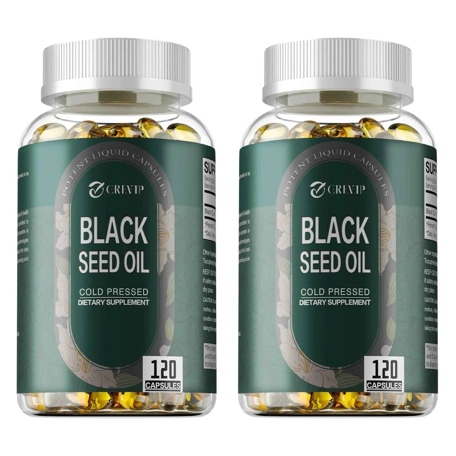 Black Seed Oil - Supports Skin, Digestion, Joints, Immune Health, Promotes Hair Growth - 120 Capsules