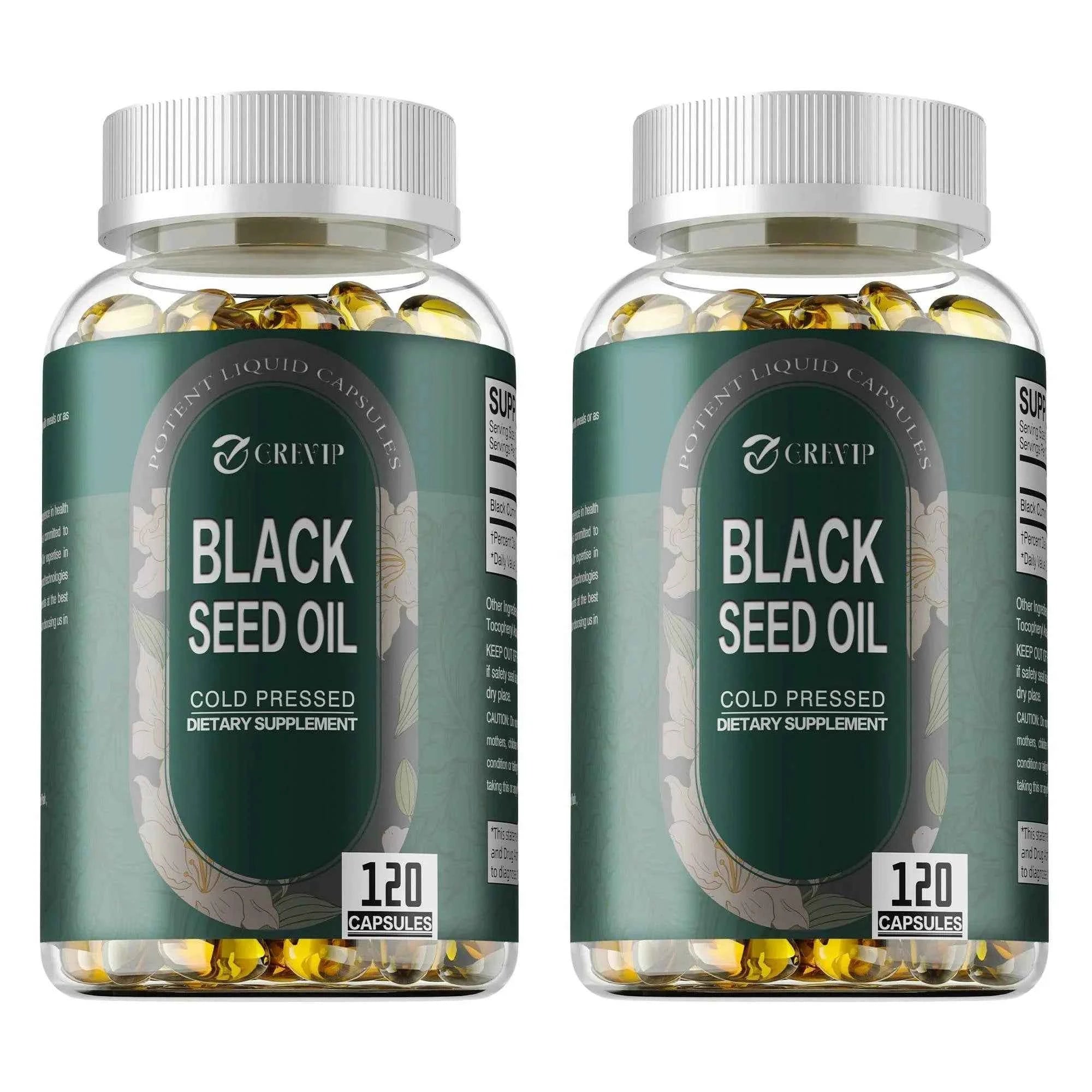 Black Seed Oil - Supports Skin, Digestion, Joints, Immune Health, Promotes Hair Growth - 120 Capsules