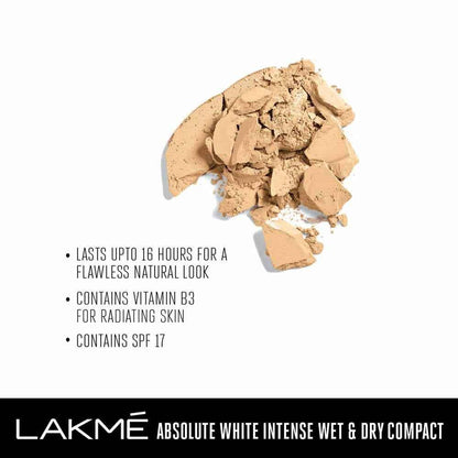 Lakme Absolute White Intense Wet &amp; Dry Compact - Rose Fair