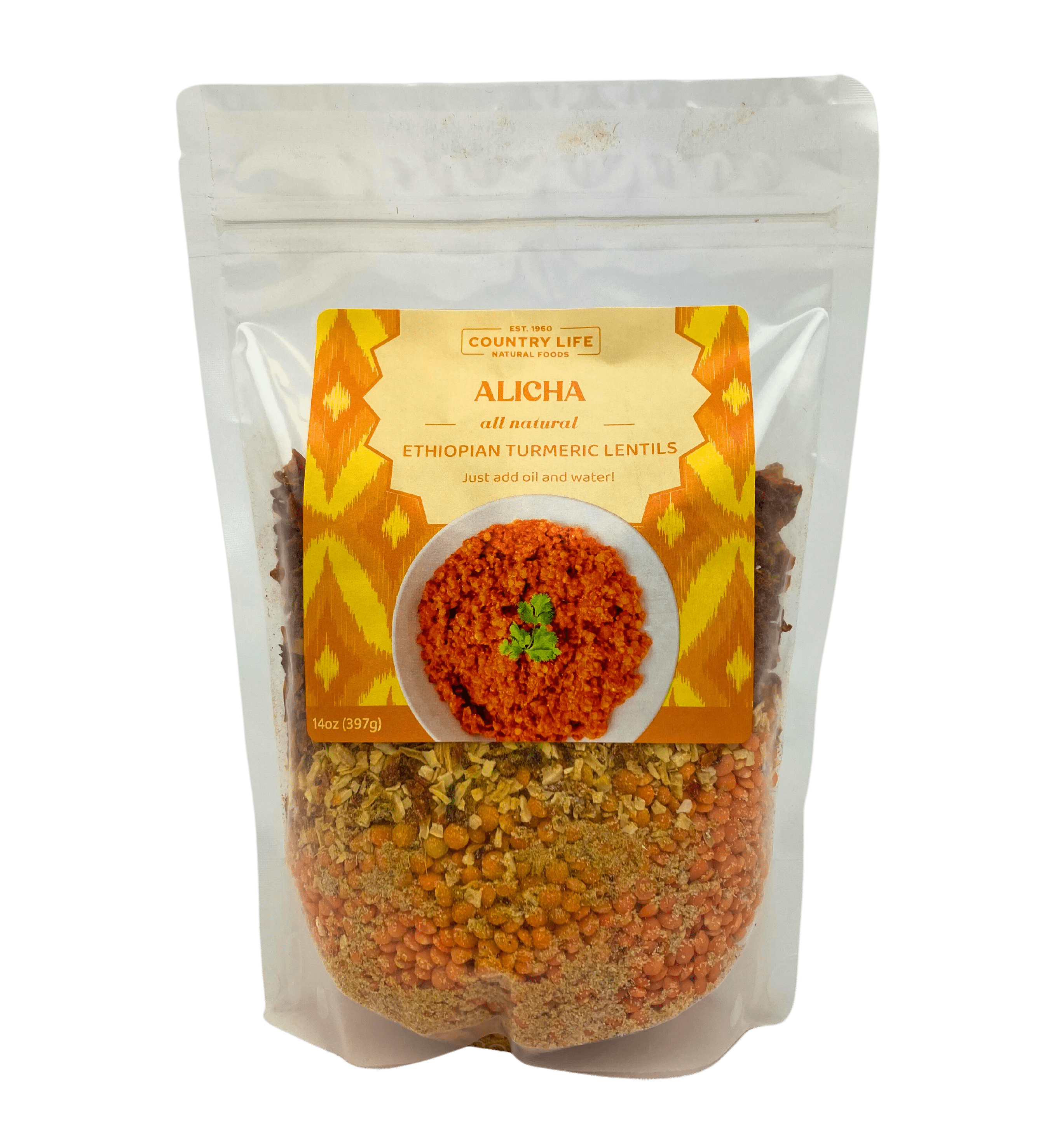 Alicha - Mild Ethiopian Red Lentils by Country Life Natural Foods