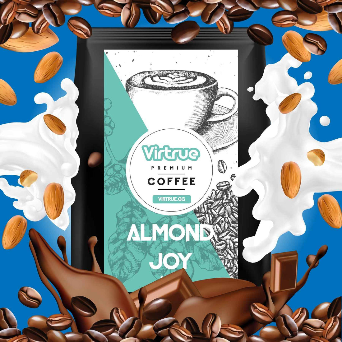 Almond Joy Flavored Coffee – 16oz | Virtrue Premium