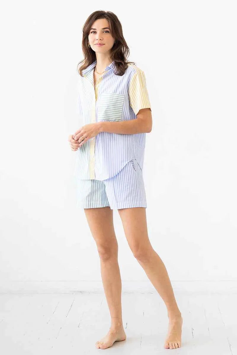 Amalfi Stripes Resort Short Set