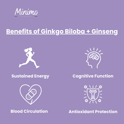 Ginkgo Biloba + Ginseng, 60 ct. - DestGlow