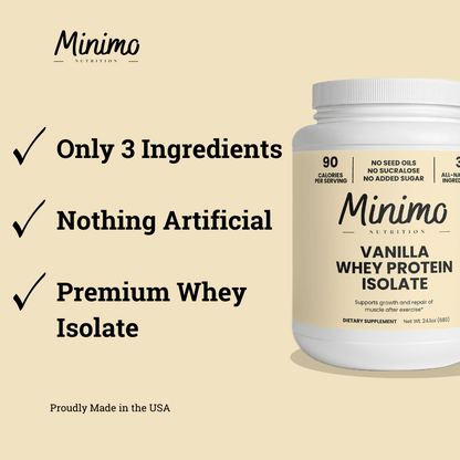 Vanilla Whey Isolate Protein Powder, 1.51 lbs - DestGlow