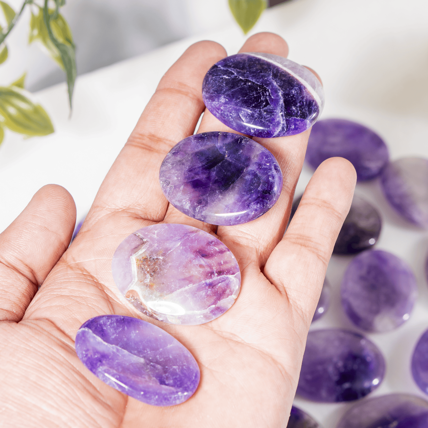 Amethyst Worry Pocket Stones  DestGlow