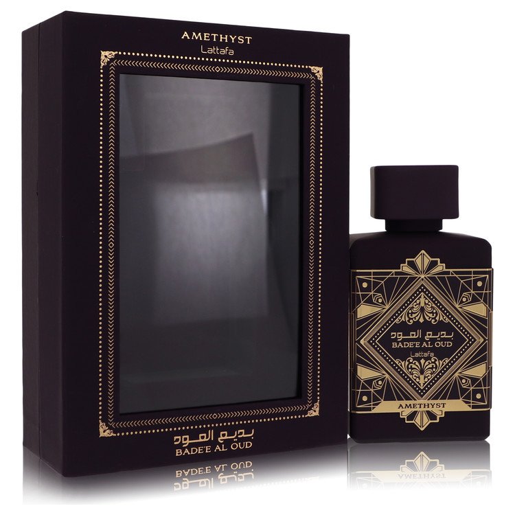 Amethyst Badee Al Oud by Lattafa Eau De Parfum Spray (Unisex) 3.4 oz for Women 