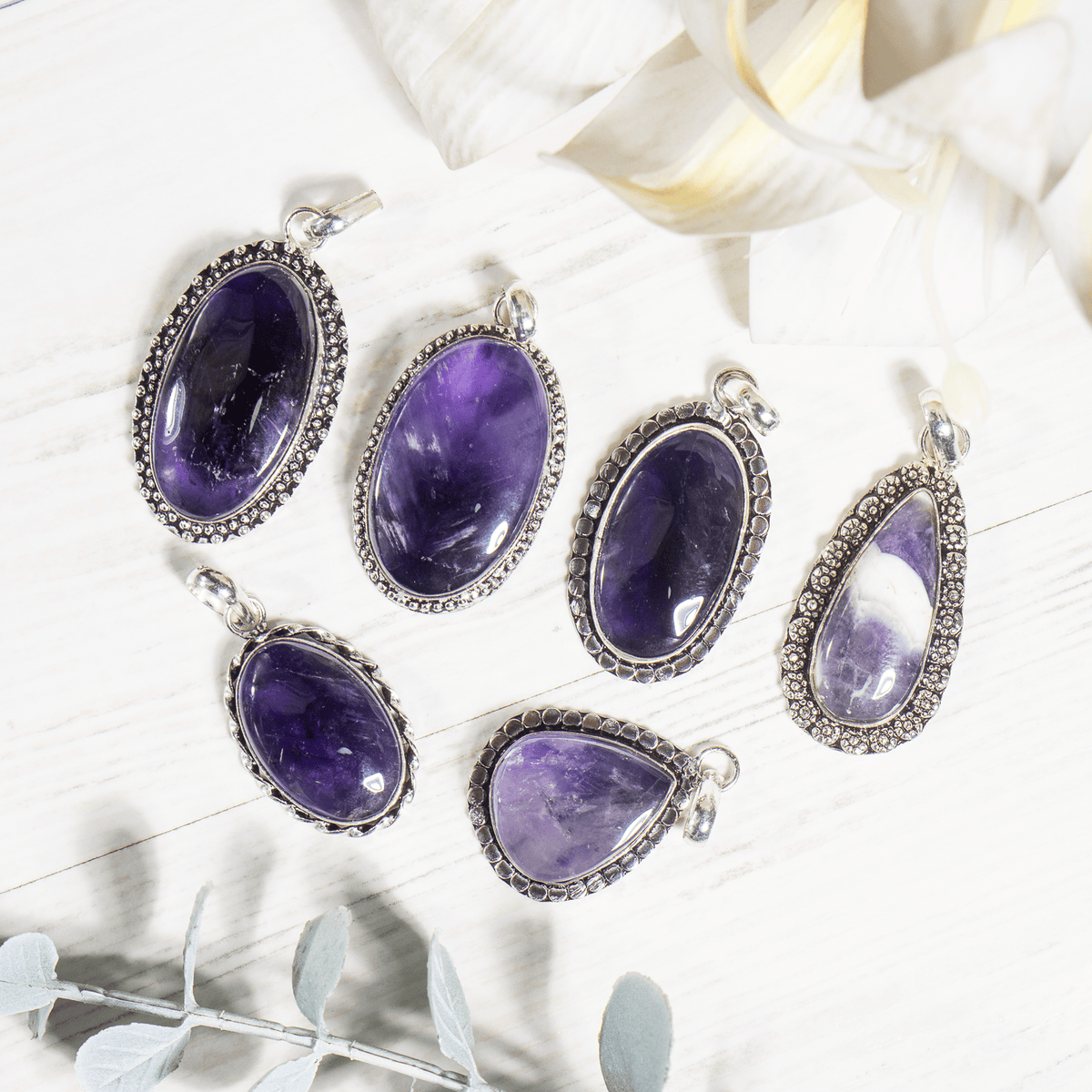 Amethyst Pendants – Natural Crystal Pendants Healing Gemstone Pendants  DestGlow