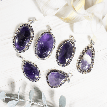 Amethyst Pendants – Natural Crystal Pendants Healing Gemstone Pendants  DestGlow