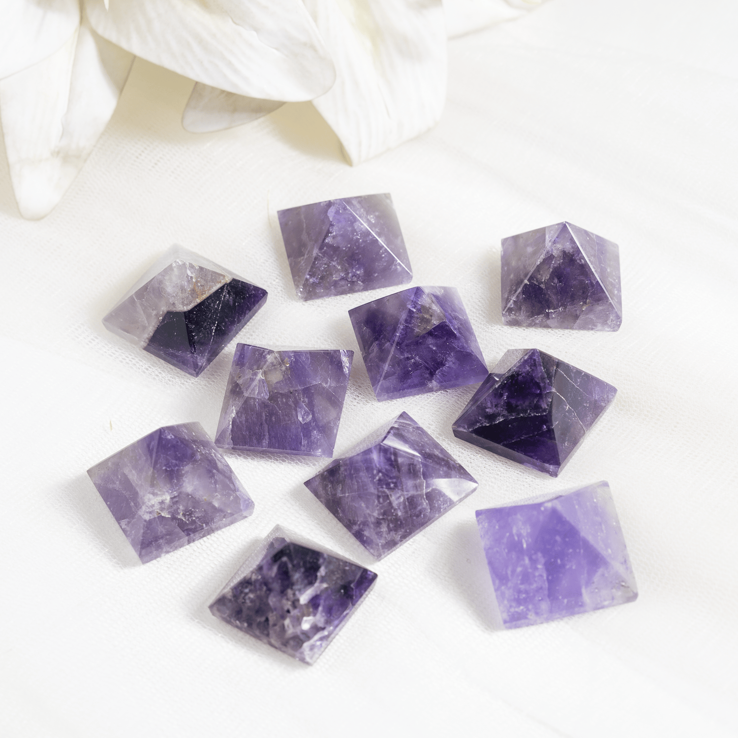 Amethyst Pyramids For Encourage and Clarity