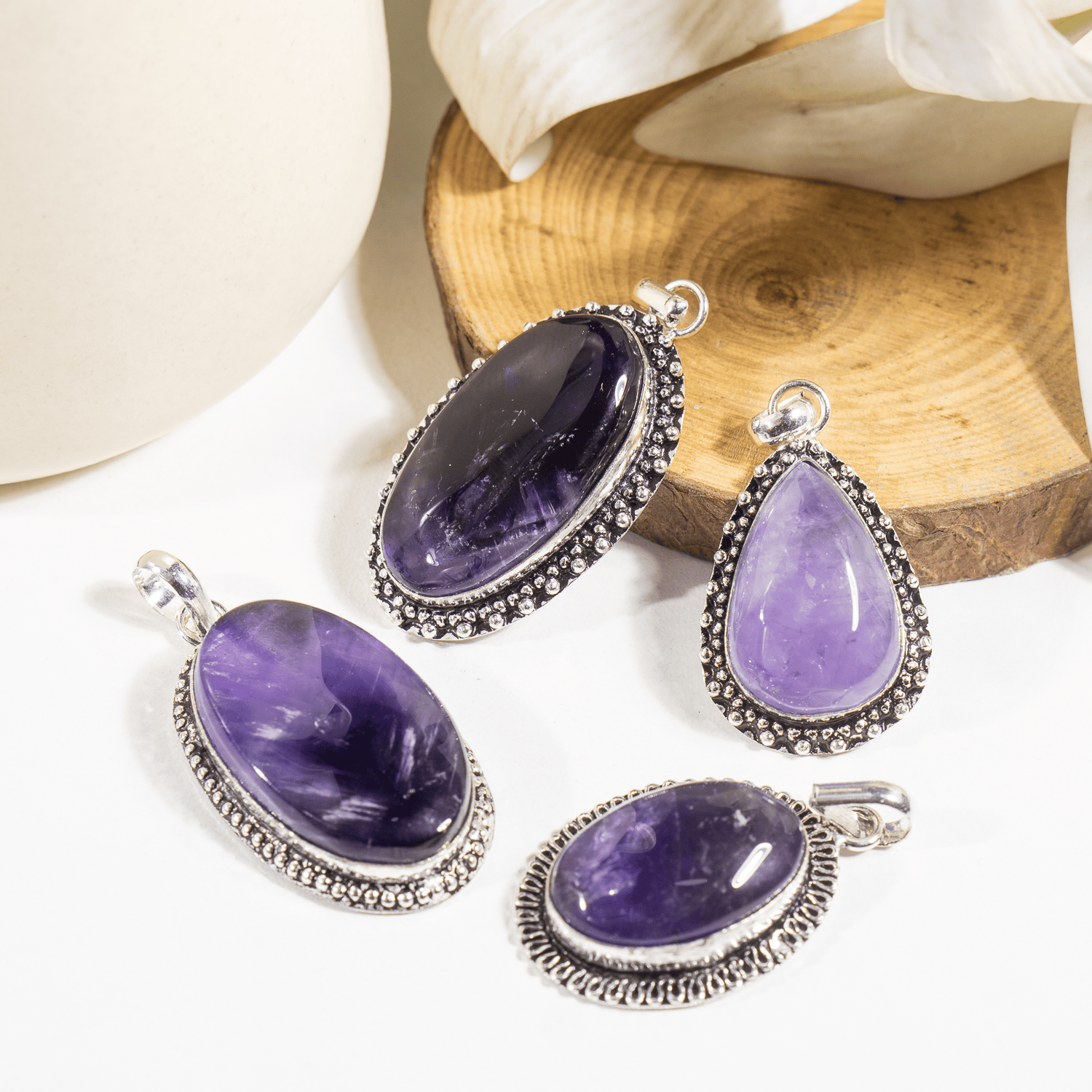 Amethyst Pendants – Natural Crystal Pendants Healing Gemstone Pendants  DestGlow