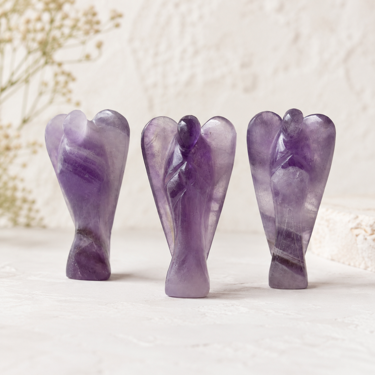 Amethyst Crystal Angel Pocket Guardian
