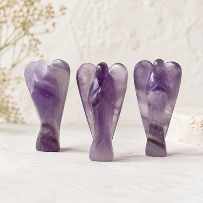 Amethyst Crystal Angel Pocket Guardian