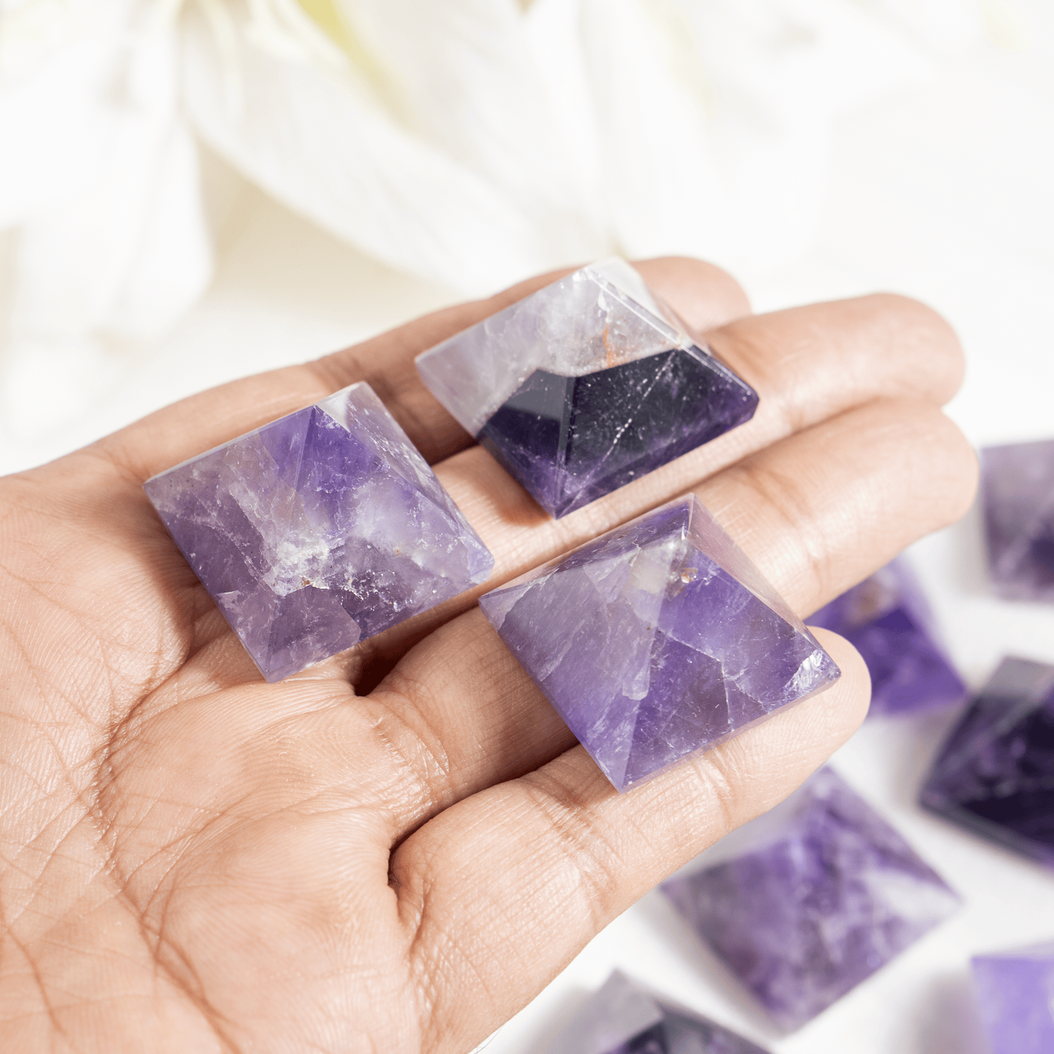 Amethyst Pyramids For Encourage and Clarity