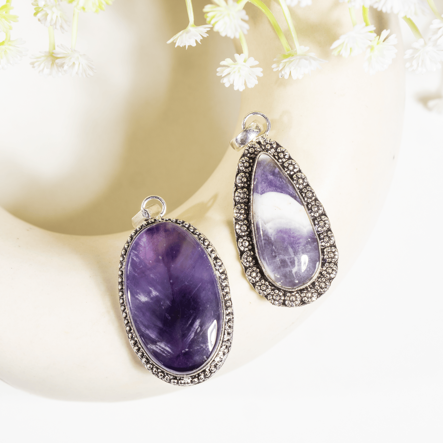Amethyst Pendants – Natural Crystal Pendants Healing Gemstone Pendants  DestGlow
