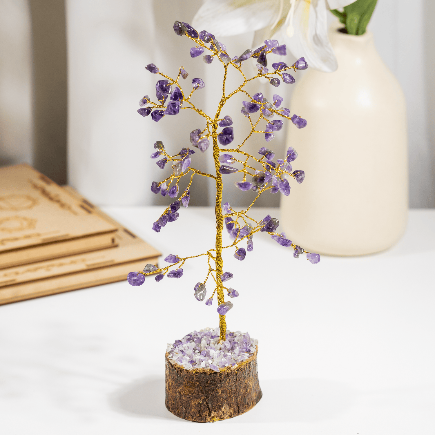 Amethyst Crystal Tree (Anxiety Relief and Breaking Addictions)  DestGlow