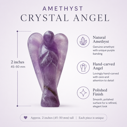 Amethyst Crystal Angel Pocket Guardian