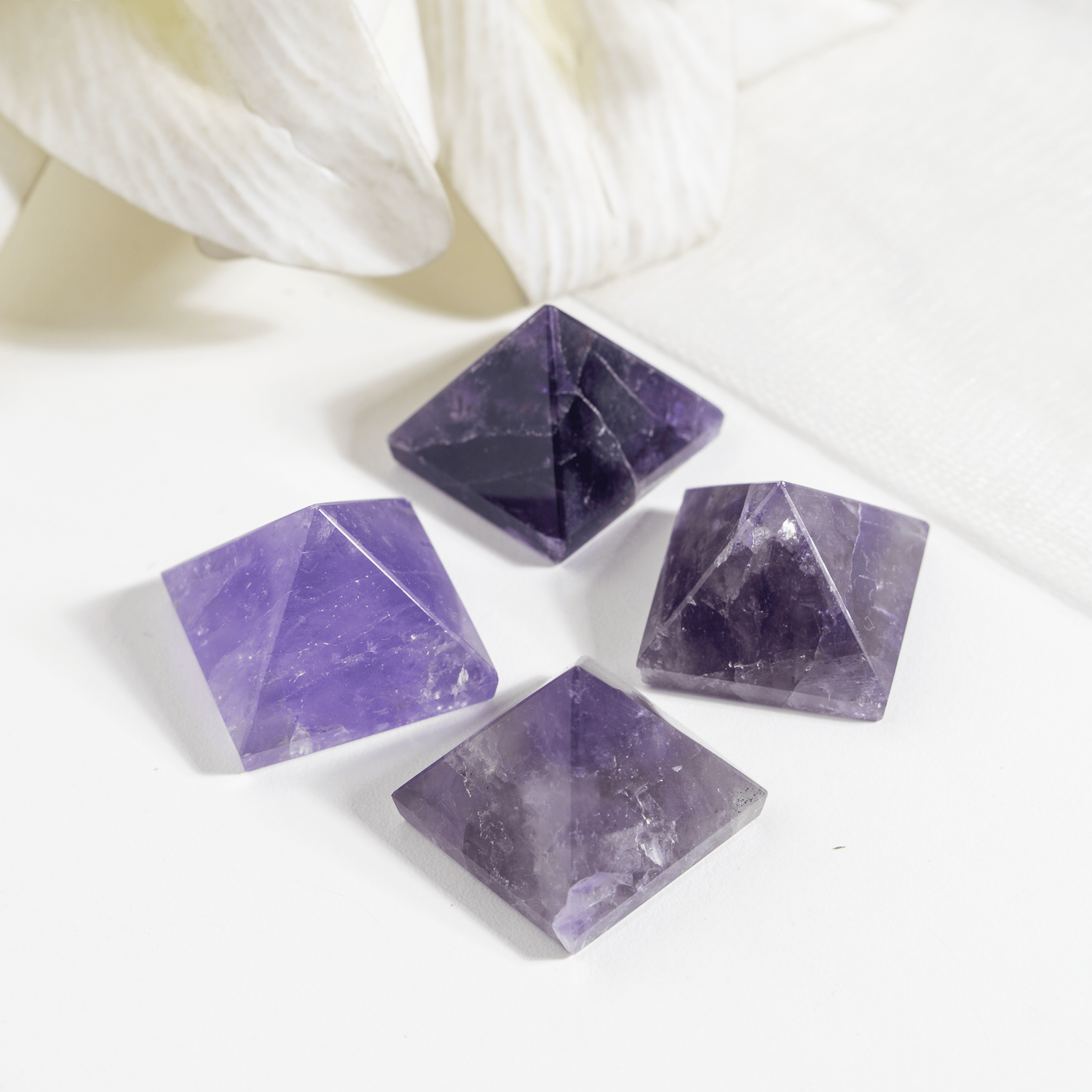 Amethyst Pyramids For Encourage and Clarity