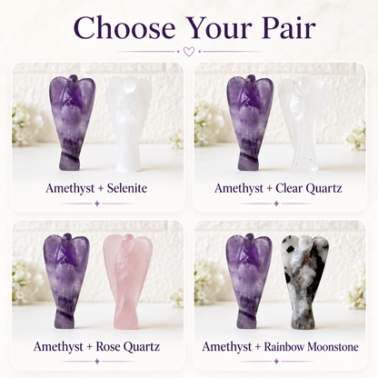Amethyst Crystal Angel Pocket Guardian