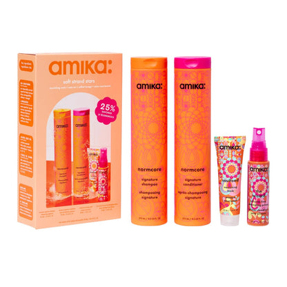 Amika Soft Strand Stars Nourishing Wash + Care Set (4 Piece) by Nava Beauty