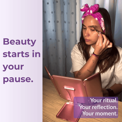 Rose InBella Compact &amp; Travel Mirror with LED Light – Rechargeable