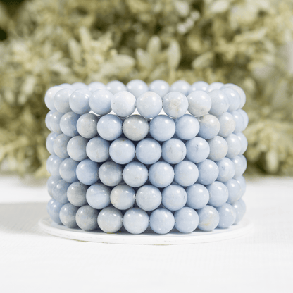 Angelite Bracelet (Expanded Awareness, Calming And Patience)  DestGlow