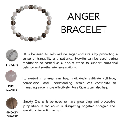 Release and Control ANGER Crystal Bracelet (Control Anger and Reduce Stress)  DestGlow
