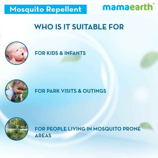 Mamaearth Natural Anti Mosquito Body Roll On For Kids with Citronella Eucalyptus &amp; Lemongrass Oil