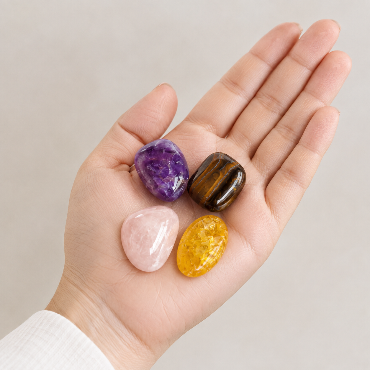 Calming ANXIETY Crystal Kit, Gemstone Tumble Kit, Anxiety Crystal Gift Set  DestGlow