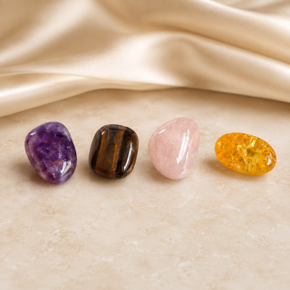 Calming ANXIETY Crystal Kit, Gemstone Tumble Kit, Anxiety Crystal Gift Set  DestGlow