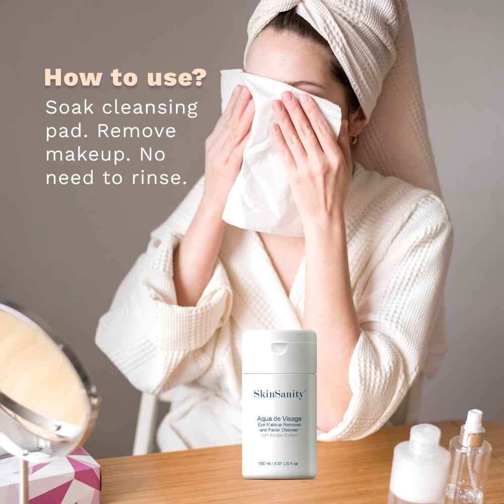 SkinSanity® Aqua de Visage Eye Makeup Remover &amp; Facial Cleanser  5 fl oz