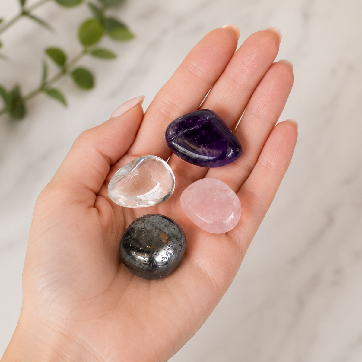 AQUARIUS Zodiac Crystal Kit, Aquarius Birthstones Tumbled Stones Set, Aquarius Gifts  DestGlow