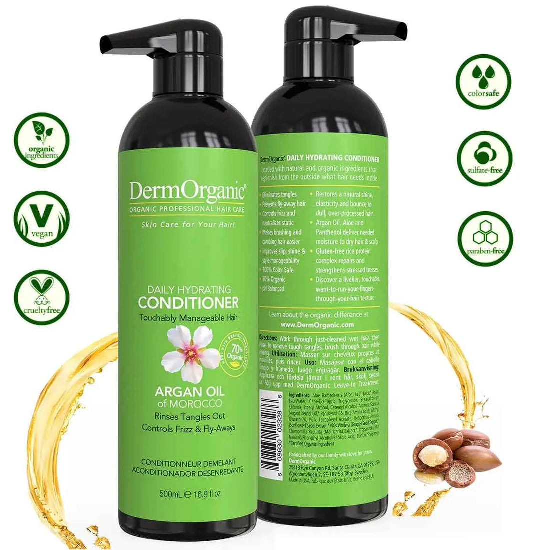 Dermorganic Daily Hydrating Conditioner 16.9 Oz