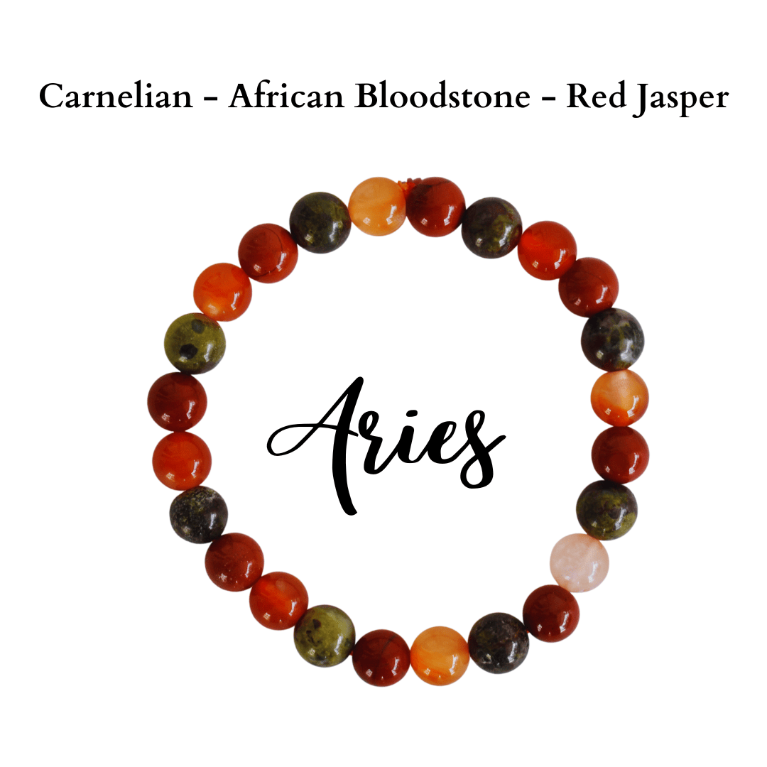 Aries Zodiac Crystal Bracelet, Aries Gifts  DestGlow