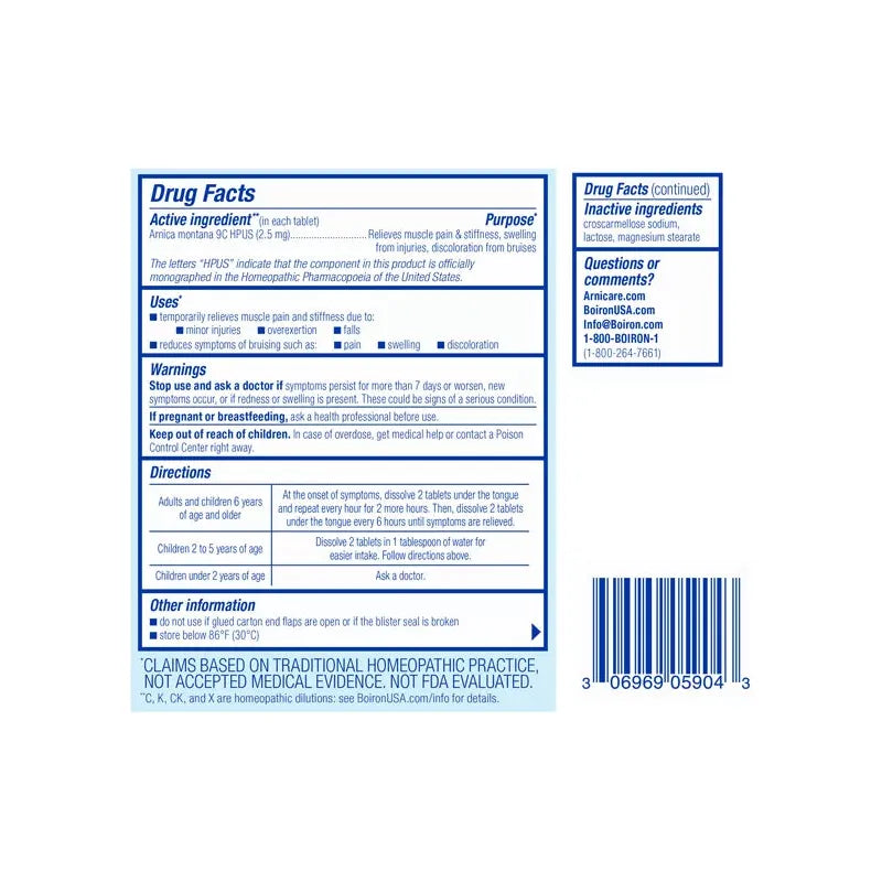 Boiron Arnicare Pain Relief Tablets, 60 Count by Pasteur Pharmacy