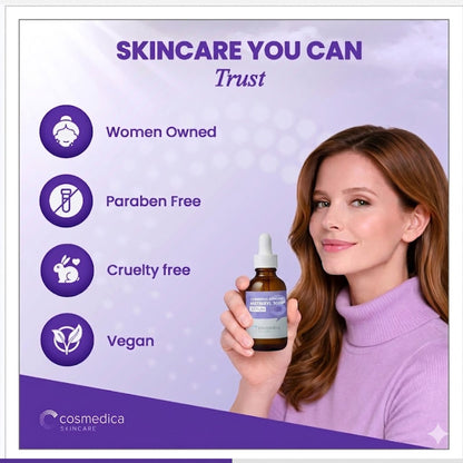 Cosmedica Skincare Matrixyl 3000 Peptide Serum with Hyaluronic Acid | Hydrating Lightweight Face Serum for Sensitive Skin | Firming Serum with Aloe Vera Vitamin E | 2oz by Cosmedica Skincare