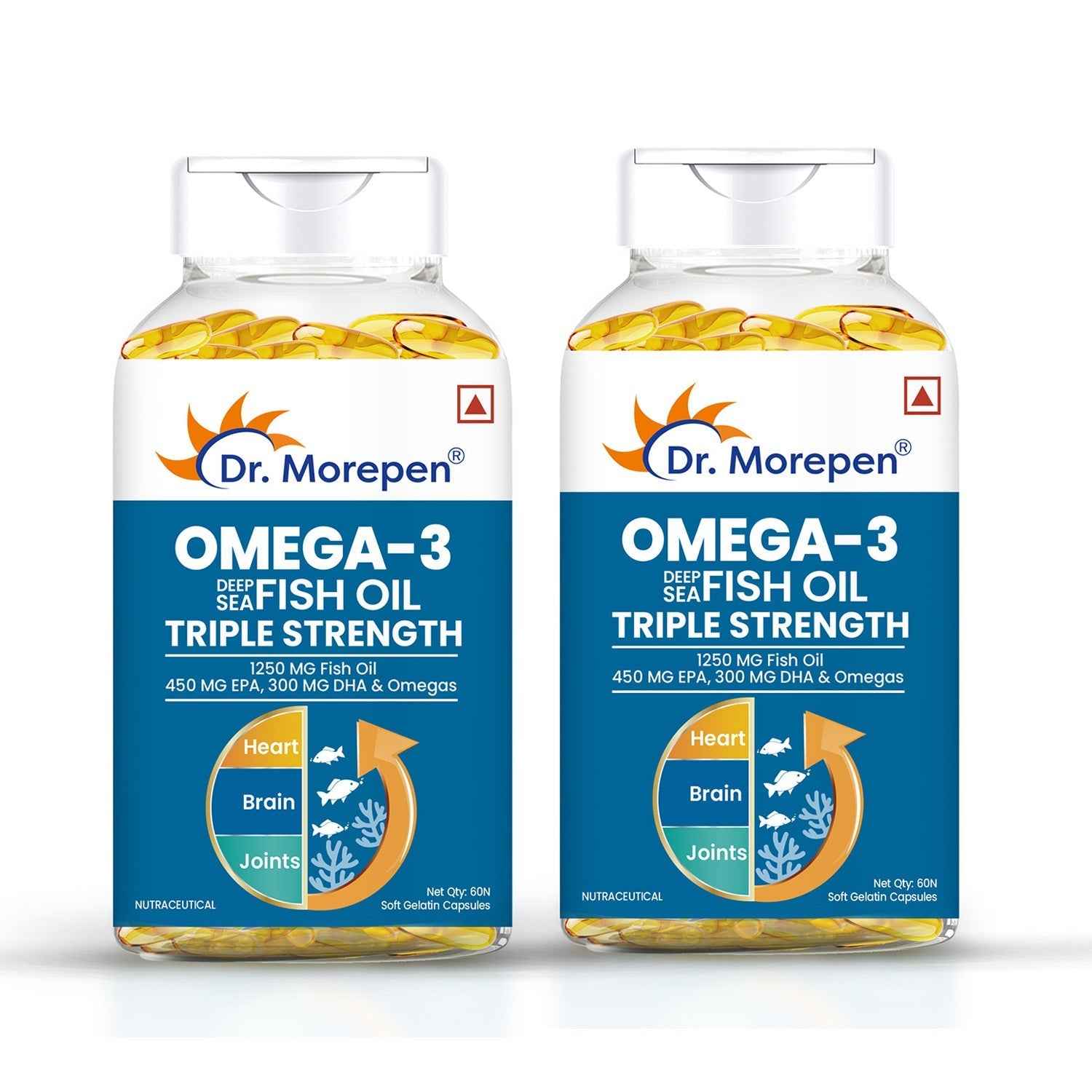 Dr Morpen Omega-3 1250Mg Deep Sea Fish Oil Triple Strength Softgel Capsules